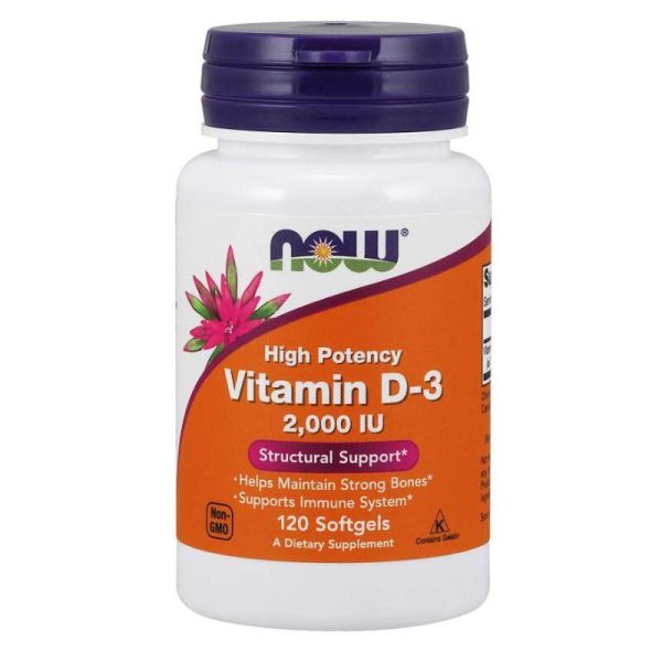 Vitamin D3 2000IU, 120 softgels