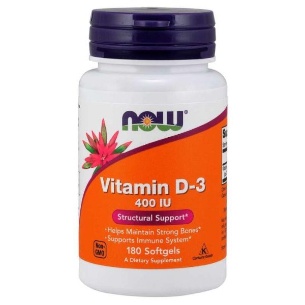Vitamin D3 400IU, 180 softgels