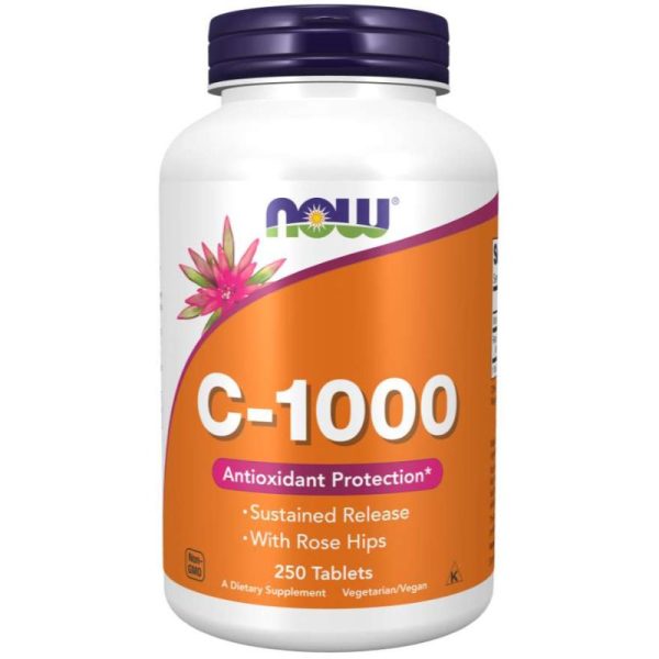 Vitamin C-1000 Sustained Release With Rose Hips (250 tabl)